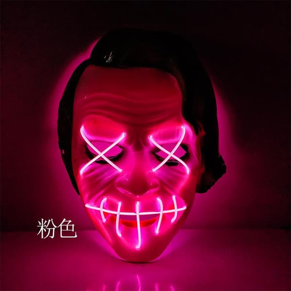 LED Mask 5 pack inkl batterier - Halloween