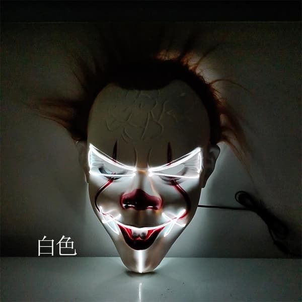 LED Mask 5 pack inkl batterier - Halloween