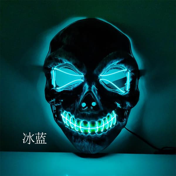 LED Mask 5 pack inkl batterier - Halloween