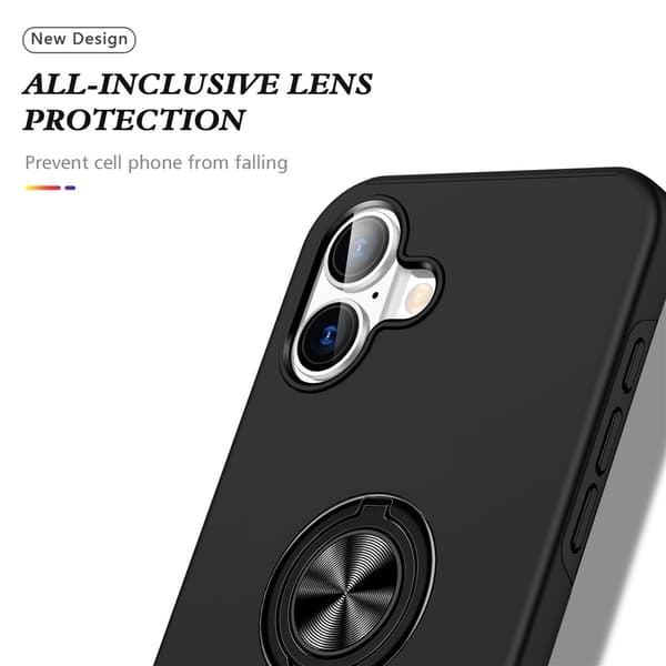 For iPhone 17 Hybrid-deksel med Fingerring