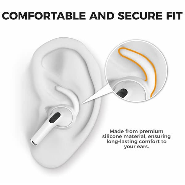 Skridsikre ørepropper i silikone til AirPods Pro 3 – Sort