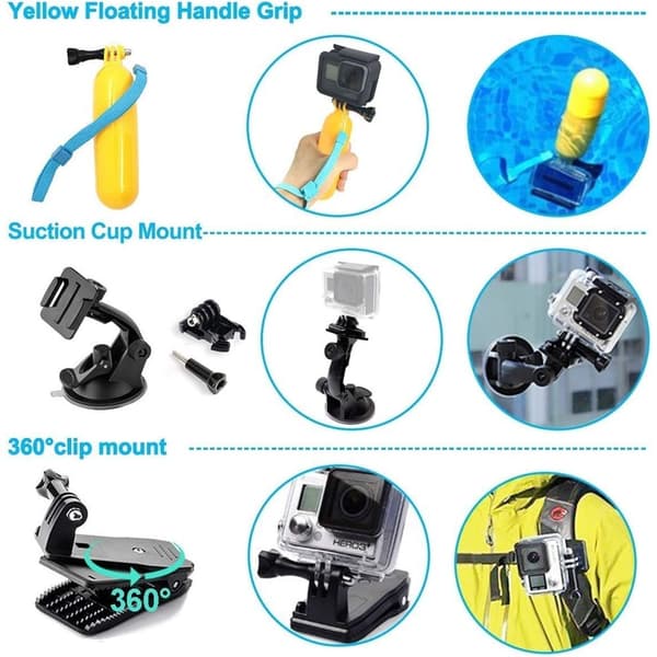 55-i-1 tilbehør til DJI Osmo Action 5 Pro / 4 / 3 Masser af gode ting