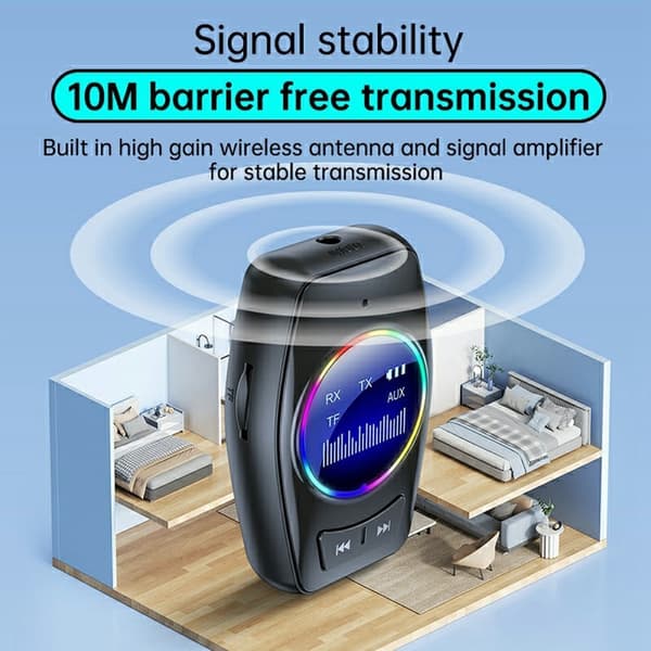 Bluetooth 5.4 lydmodtager/sender 2-i-1-adapter til trådløs lydstreaming
