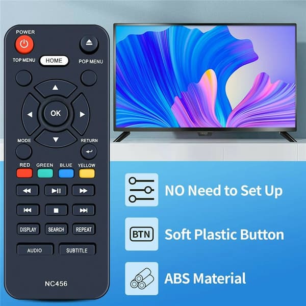 Fjernkontroll erstatning for NC456 for Sanyo DVD-spiller