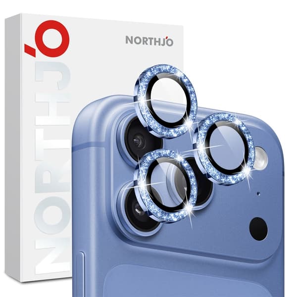 NORTHJO Glitrende kameralinsebeskyttelse til iPhone 18 Pro / 18 Pro Max