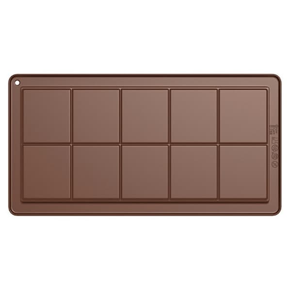Rektangulær sjokoladeform bakeform med 10 hulrom i silikon