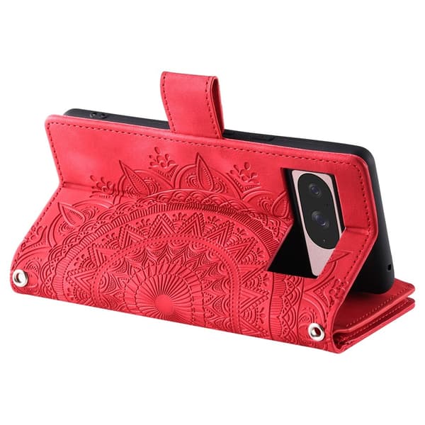 Til Google Pixel 10 Pro / 10 / 9 Pro / 9 tegnebogscover Cover Shell Mandala Blomstermønster