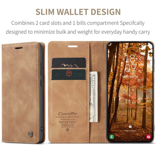 CASEME Plånboksfodral Samsung Galaxy S26+ - Brun