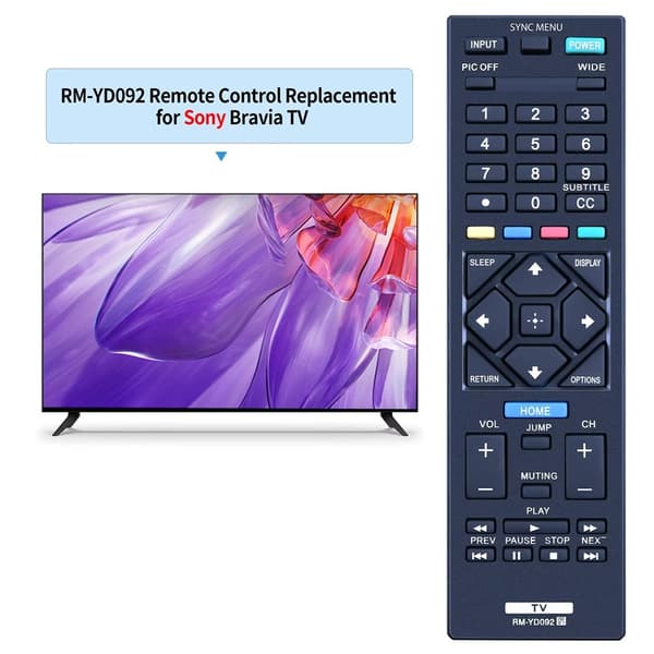 Fjernkontrollerstatning for RM-YD092 For Sony TV