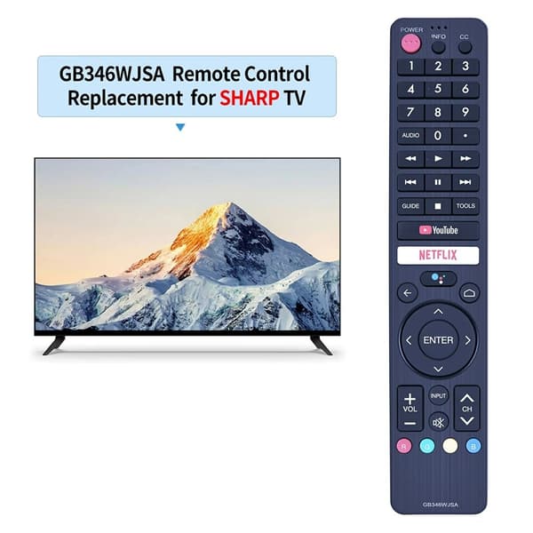TV-fjernkontroll erstatning for GB346WJSA for Sharp TV-stemmefunksjon