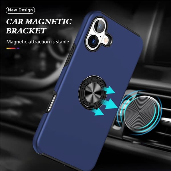 For iPhone 17 Hybrid-deksel med Fingerring