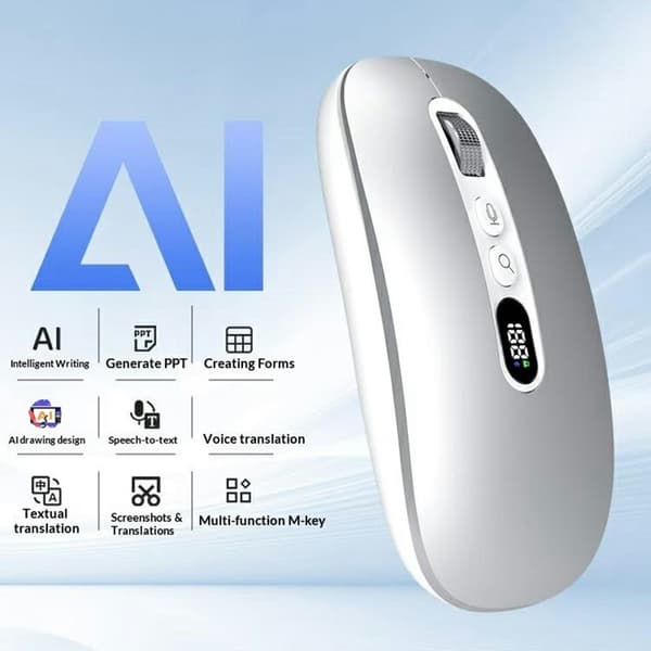 Computermus Trådløs mus AI Smart stemmemus 2.4G Bluetooth Triple Mode Lydløs computermus