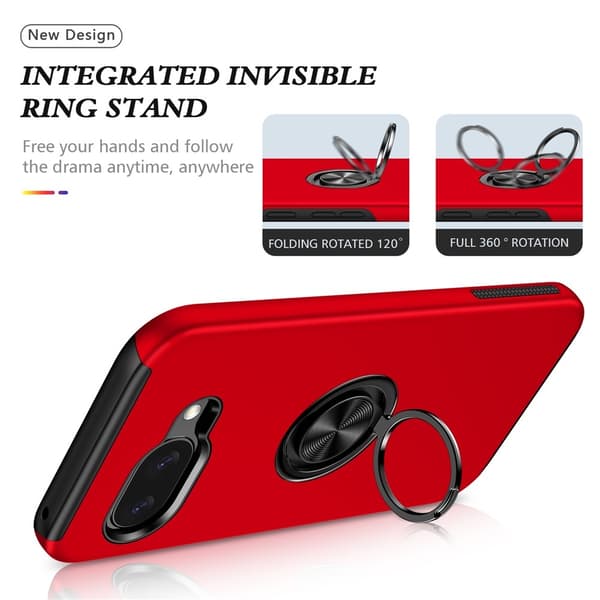 Til Pixel 10a Deksel Hybriddeksel med Finger Ring