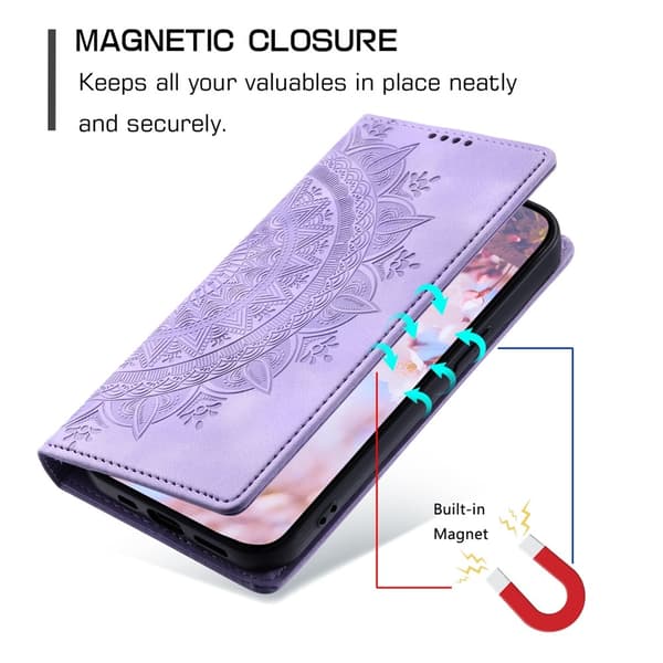 Deksel for iPhone 17 Pro Max med Magnetisk Lukking Mønsterpreget