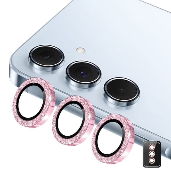 För Samsung Galaxy S26 Glittrande Kameralinskydd