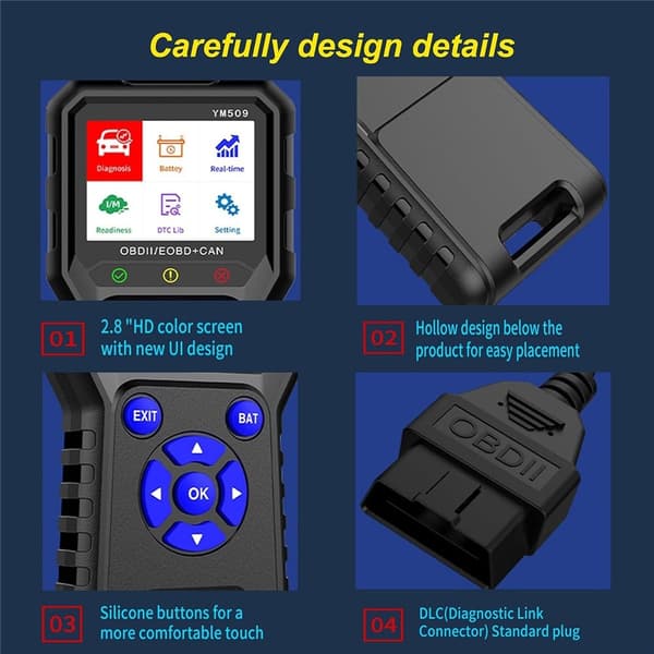 OBD2-skanner for feilkoder – Profesjonelt CAN OBDII/EOBD-verktøy