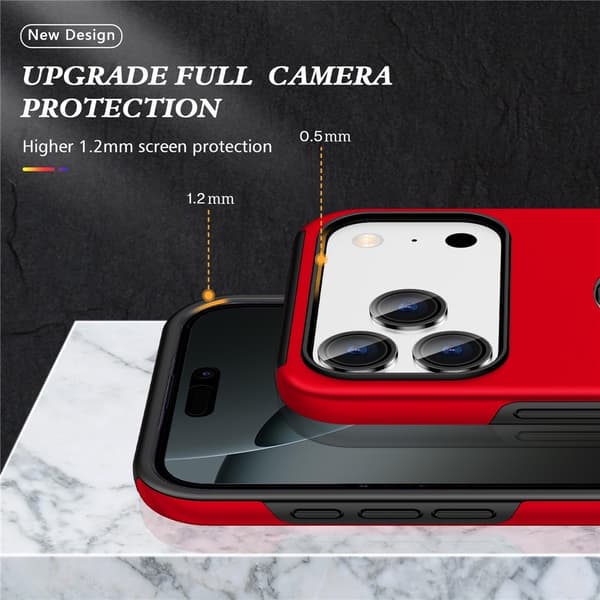 Til iPhone 17 Pro Finger Ring Kickstand Hybrid Taske