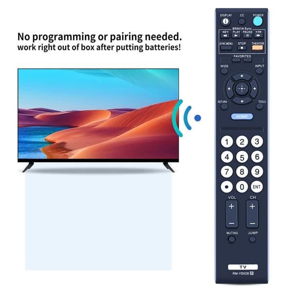 Fjernkontrollerstatning for RM-YD028 For Sony TV