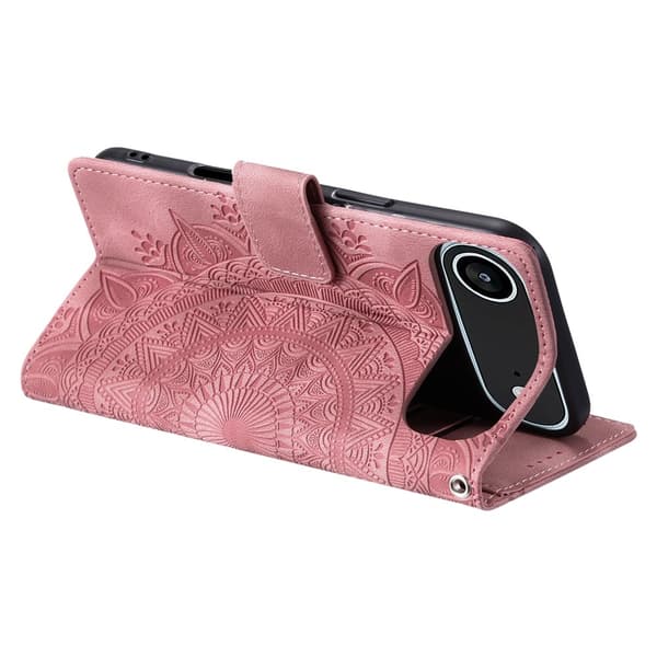 För iPhone Air Stativfodral Totem Plånboksfodral - Rosa