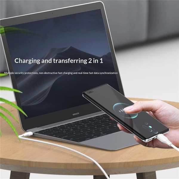 LDNIO 2 m USB-C- til iPhone 5–14-kabel – 30 W PD/QC-kabel for hurtiglading og dataoverføring