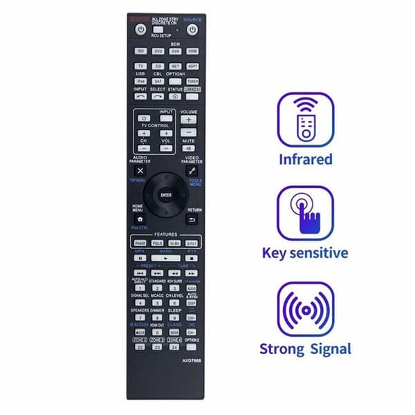 Fjernkontroll Utskiftning for AXD7666 for Pioneer AV-receiver Stereo System