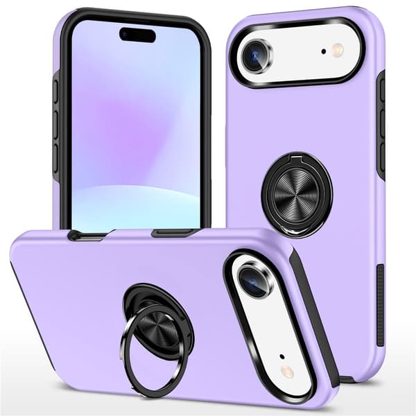 Til iPhone Air Finger Ring Kickstand Hybrid Taske