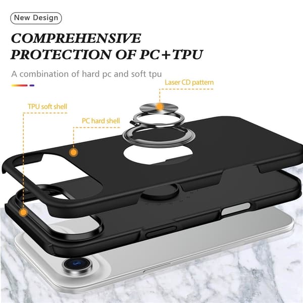 For iPhone Air Hybrid-deksel med Fingerring