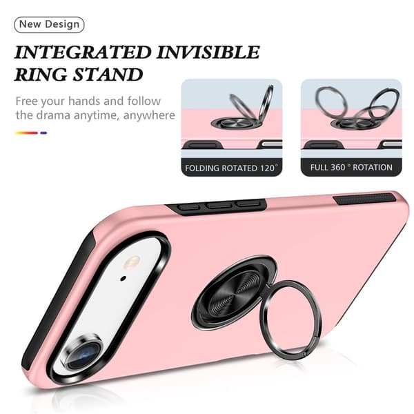 Til iPhone Air Finger Ring Kickstand Hybrid Taske