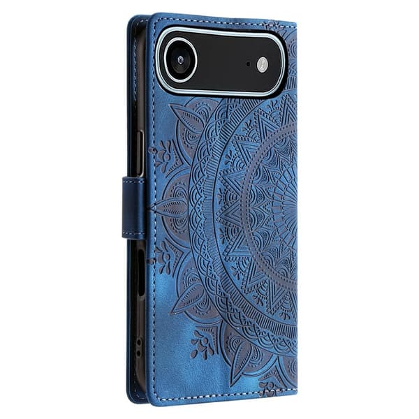 För iPhone Air Stativfodral Totem Plånboksfodral - Blå