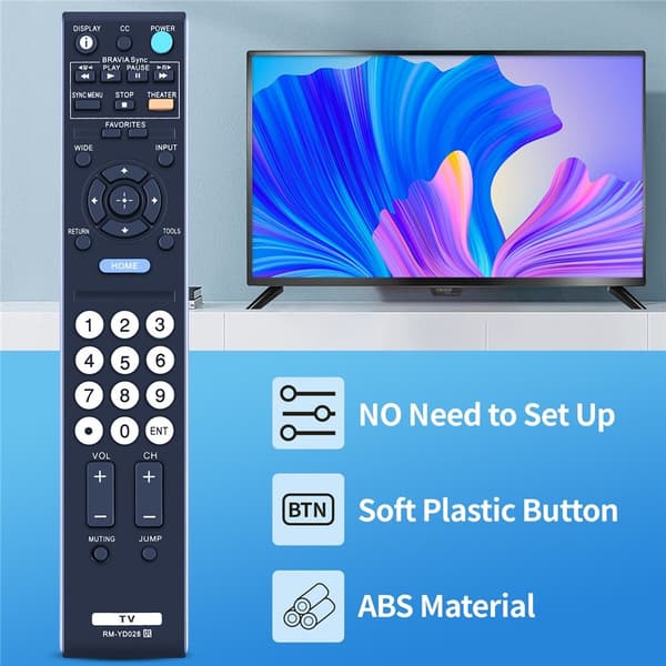 Fjernkontrollerstatning for RM-YD028 For Sony TV