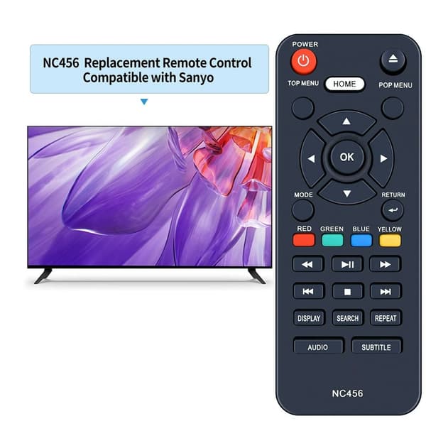 Fjernkontroll erstatning for NC456 for Sanyo DVD-spiller
