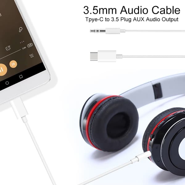 USB-C til 3,5 mm lydadapterkabel (AUX) for analog overføring