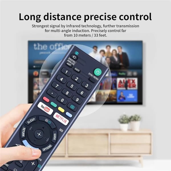 Fjernkontrollerstatning for RMT-TX300P For Sony TV
