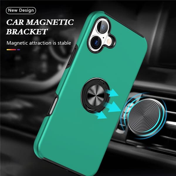 For iPhone 17 Hybrid-deksel med Fingerring