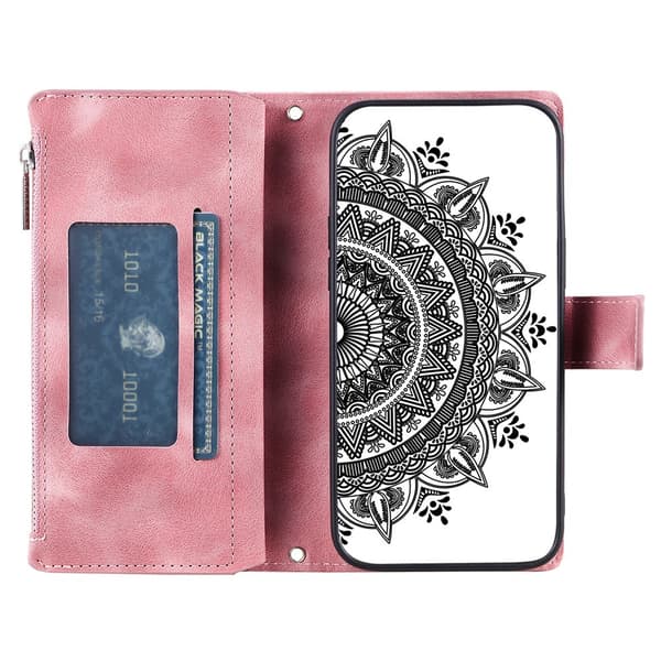 Til Google Pixel 10 Pro / 10 / 9 Pro / 9 tegnebogscover Cover Shell Mandala Blomstermønster