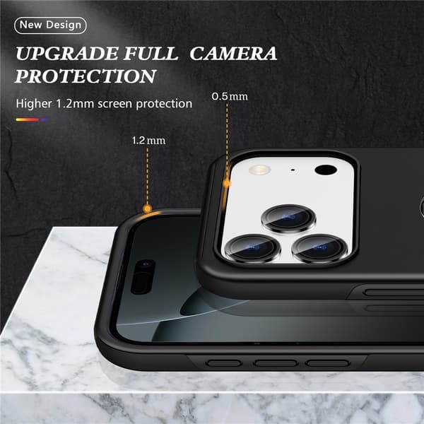 For iPhone 17 Pro Hybrid-deksel med Fingerring