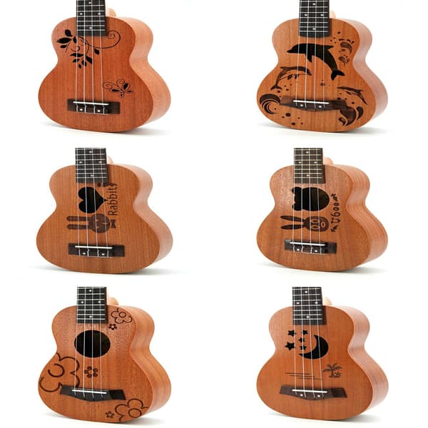 Sapele Ukulele 4-strängad Musikinstrument