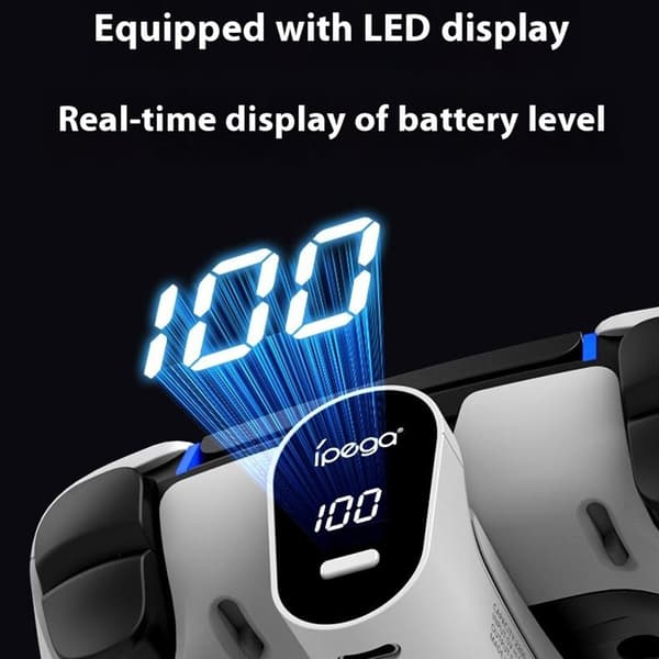 IPEGA til Sony PlayStation 5 Game Controller 2000mAh ekstern batteripakke