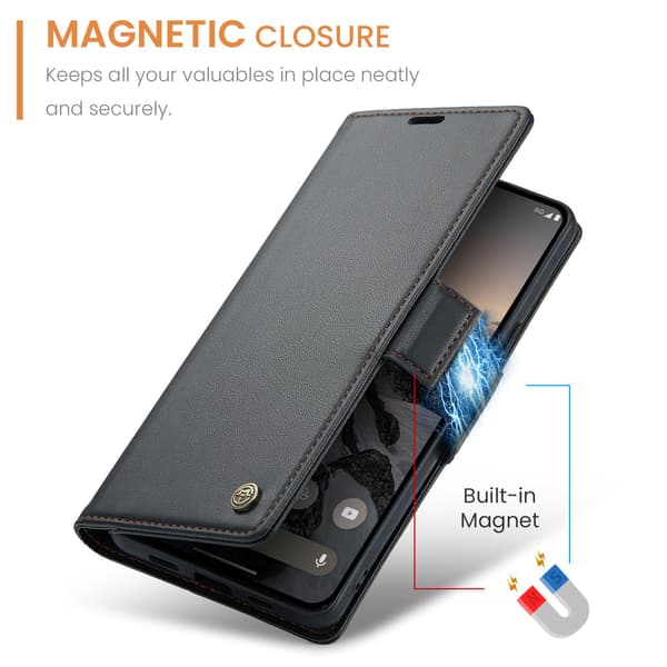 CASEME Til Google Pixel 10a RFID Blokerende Pungcover - Sort