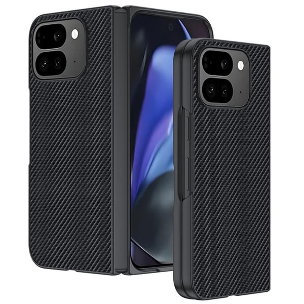 Mobilskal till Google Pixel 10 Pro Fold med kolfibertextur