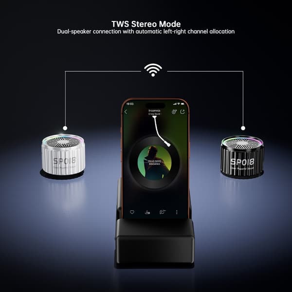 XUNDD Mini Trådlös Högtalare Bluetooth V5.4 TWS Stereoljudlåda Stöder TF-kort