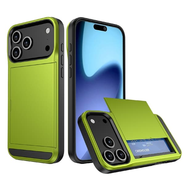 Telefoncover med skydbar kortholder til iPhone 18 Pro / 17 Pro