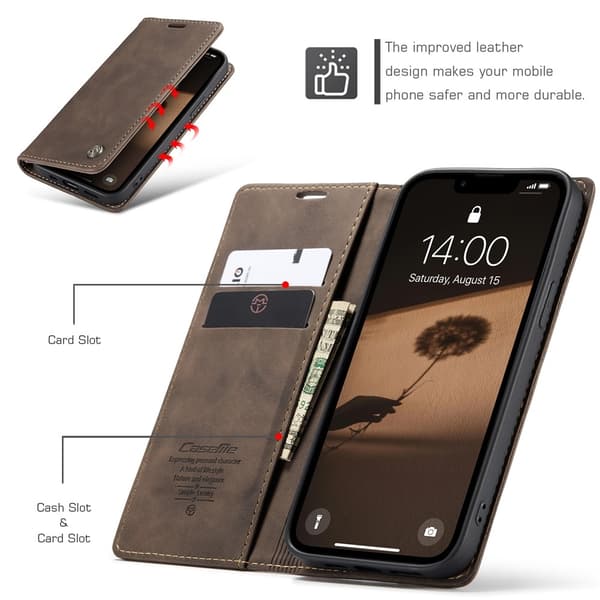 CASEME plånboksfodral till iPhone 17e / 16e
