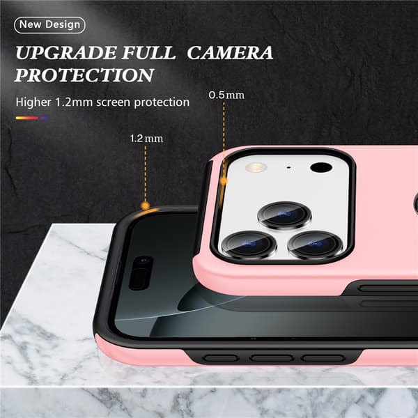 For iPhone 17 Pro Hybrid-deksel med Fingerring