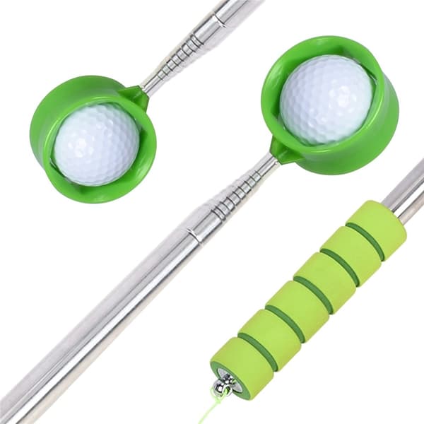 Golf Golfbold Golfboldgriber Rustfrit Stål 2,7m Teleskopisk Griber