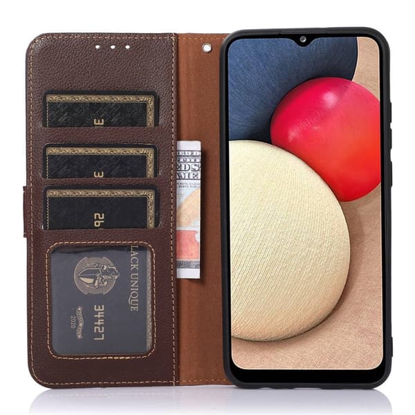 KHAZNEH Til Xiaomi Redmi Note 15 Pro Etui RFID-blokkerende telefonlærfutteral