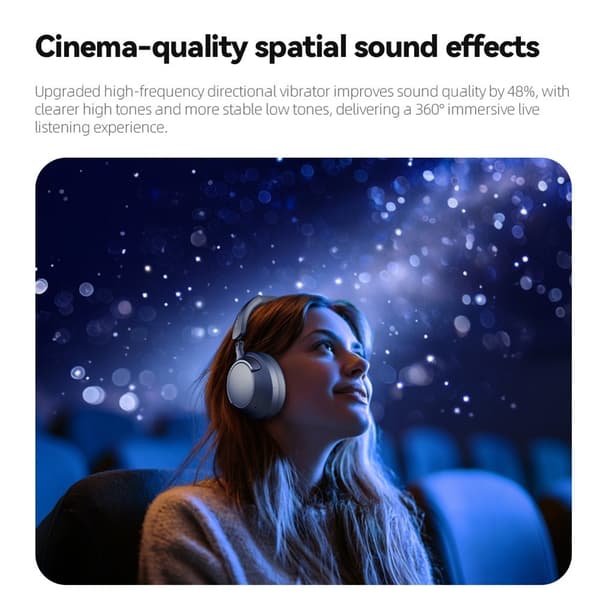 Trådlösa PC Gaming Headset Brusreducerande Over-Ear Bluetooth hörlurar - Vit