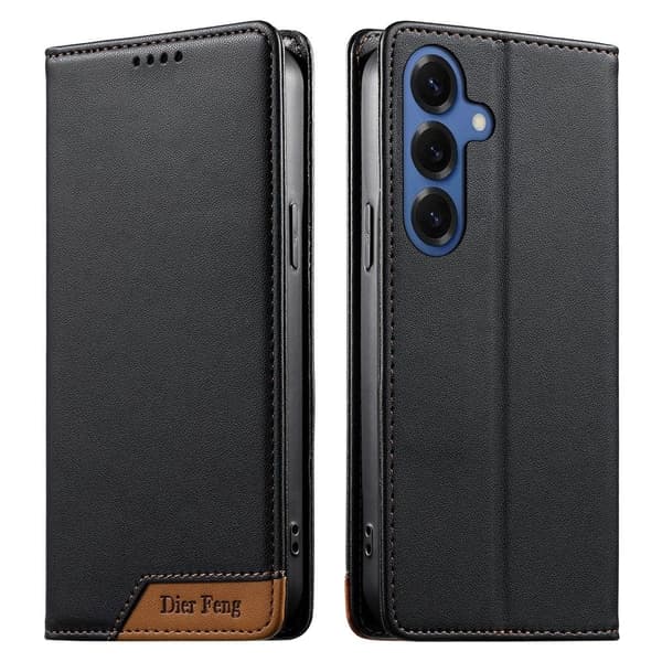 DIERFENG För Samsung Galaxy S26+ Plånboksfodral RFID Skydd Stativ - Svart