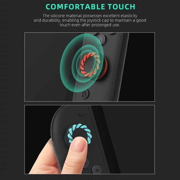 Kompatibel med Nintendo Switch 2 4 stk. Joy-Con tommelfingergreb - Sort
