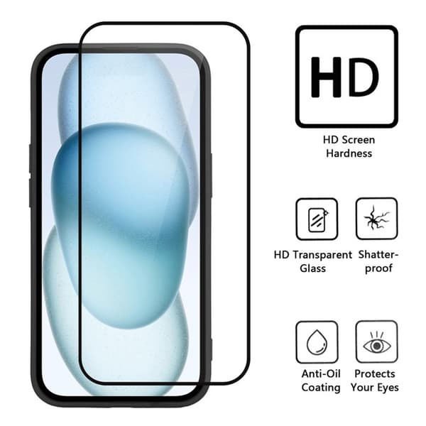 WANLONFENG mobildeksel med skjermbeskytter til iPhone 17e / 16e